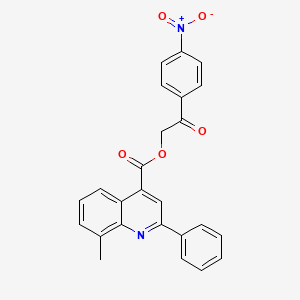 2-(4-nitrophenyl)-2-oxoethyl 8-methyl-2-phenyl-4-quinolinecarboxylate