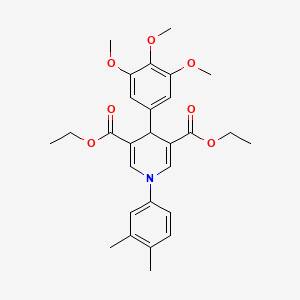 diethyl 1-(3,4-dimethylphenyl)-4-(3,4,5-trimethoxyphenyl)-1,4-dihydro-3,5-pyridinedicarboxylate