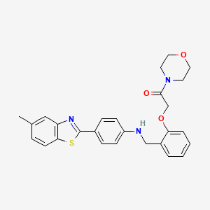 4-(5-methyl-1,3-benzothiazol-2-yl)-N-{2-[2-(4-morpholinyl)-2-oxoethoxy]benzyl}aniline