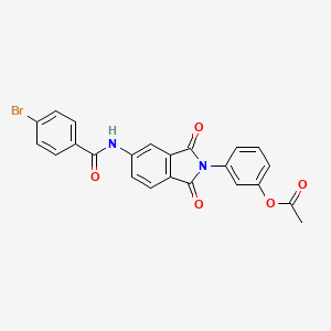 3-{5-[(4-bromobenzoyl)amino]-1,3-dioxo-1,3-dihydro-2H-isoindol-2-yl}phenyl acetate