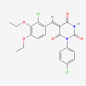 5-(2-chloro-3,4-diethoxybenzylidene)-1-(4-chlorophenyl)-2,4,6(1H,3H,5H)-pyrimidinetrione