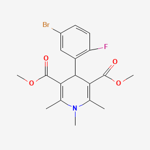 dimethyl 4-(5-bromo-2-fluorophenyl)-1,2,6-trimethyl-1,4-dihydro-3,5-pyridinedicarboxylate