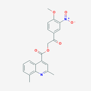 2-(4-methoxy-3-nitrophenyl)-2-oxoethyl 2,8-dimethyl-4-quinolinecarboxylate