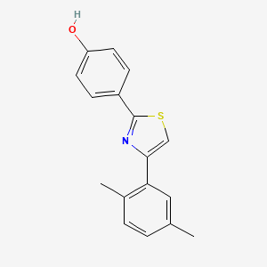 4-[4-(2,5-dimethylphenyl)-1,3-thiazol-2-yl]phenol