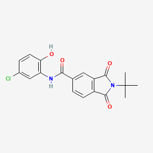 2-tert-butyl-N-(5-chloro-2-hydroxyphenyl)-1,3-dioxo-5-isoindolinecarboxamide