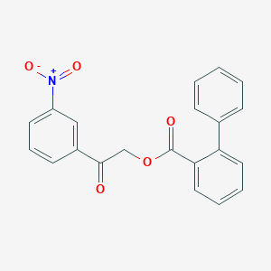 2-(3-Nitrophenyl)-2-oxoethyl biphenyl-2-carboxylate