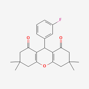 9-(3-fluorophenyl)-3,3,6,6-tetramethyl-3,4,5,6,7,9-hexahydro-1H-xanthene-1,8(2H)-dione