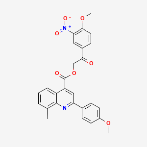 2-(4-methoxy-3-nitrophenyl)-2-oxoethyl 2-(4-methoxyphenyl)-8-methyl-4-quinolinecarboxylate