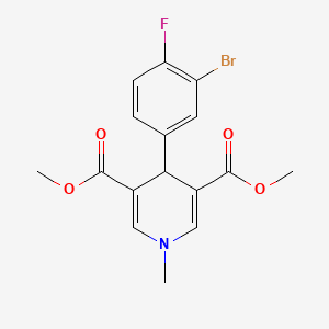 3,5-dimethyl 4-(3-bromo-4-fluorophenyl)-1-methyl-1,4-dihydropyridine-3,5-dicarboxylate