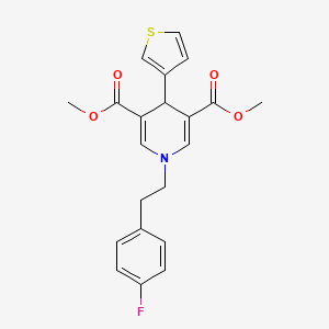 3,5-DIMETHYL 1-[2-(4-FLUOROPHENYL)ETHYL]-4-(THIOPHEN-3-YL)-1,4-DIHYDROPYRIDINE-3,5-DICARBOXYLATE