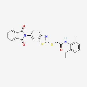 2-{[6-(1,3-dioxo-1,3-dihydro-2H-isoindol-2-yl)-1,3-benzothiazol-2-yl]thio}-N-(2-ethyl-6-methylphenyl)acetamide