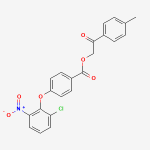 2-(4-methylphenyl)-2-oxoethyl 4-(2-chloro-6-nitrophenoxy)benzoate