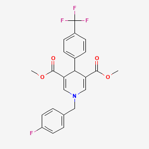 3,5-DIMETHYL 1-[(4-FLUOROPHENYL)METHYL]-4-[4-(TRIFLUOROMETHYL)PHENYL]-1,4-DIHYDROPYRIDINE-3,5-DICARBOXYLATE