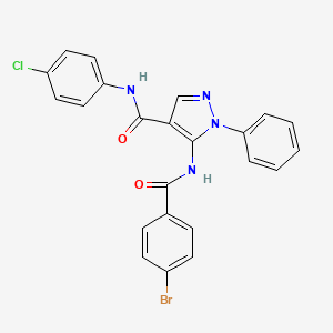 5-[(4-bromobenzoyl)amino]-N-(4-chlorophenyl)-1-phenylpyrazole-4-carboxamide