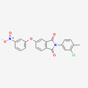 molecular formula C21H13ClN2O5 B3675166 2-(3-chloro-4-methylphenyl)-5-(3-nitrophenoxy)-1H-isoindole-1,3(2H)-dione 