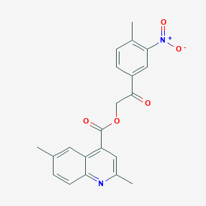 2-(4-Methyl-3-nitrophenyl)-2-oxoethyl 2,6-dimethylquinoline-4-carboxylate