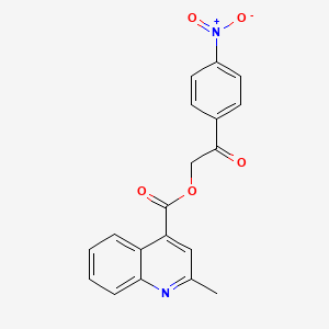 molecular formula C19H14N2O5 B3675174 2-(4-nitrophenyl)-2-oxoethyl 2-methyl-4-quinolinecarboxylate 