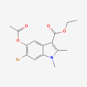 ethyl 5-(acetyloxy)-6-bromo-1,2-dimethyl-1H-indole-3-carboxylate