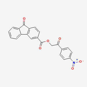 2-(4-nitrophenyl)-2-oxoethyl 9-oxo-9H-fluorene-3-carboxylate