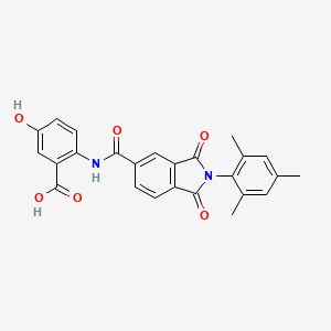 2-[1,3-DIOXO-2-(2,4,6-TRIMETHYLPHENYL)-2,3-DIHYDRO-1H-ISOINDOLE-5-AMIDO]-5-HYDROXYBENZOIC ACID