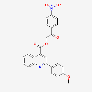 2-(4-nitrophenyl)-2-oxoethyl 2-(4-methoxyphenyl)-4-quinolinecarboxylate