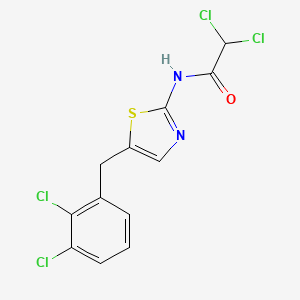 2,2-dichloro-N-[5-(2,3-dichlorobenzyl)-1,3-thiazol-2-yl]acetamide