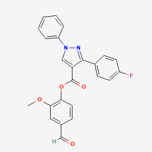 4-formyl-2-methoxyphenyl 3-(4-fluorophenyl)-1-phenyl-1H-pyrazole-4-carboxylate