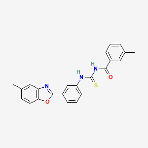 3-methyl-N-{[3-(5-methyl-1,3-benzoxazol-2-yl)phenyl]carbamothioyl}benzamide