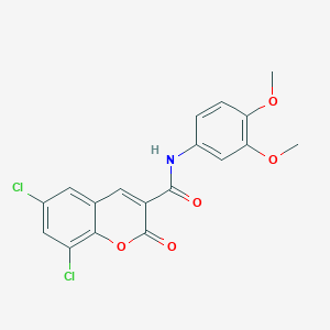 6,8-dichloro-N-(3,4-dimethoxyphenyl)-2-oxo-2H-chromene-3-carboxamide