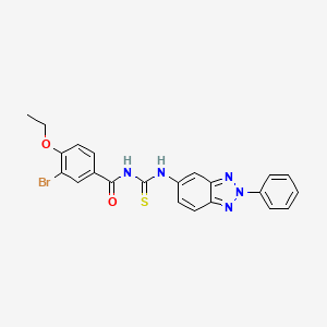 3-bromo-4-ethoxy-N-{[(2-phenyl-2H-1,2,3-benzotriazol-5-yl)amino]carbonothioyl}benzamide