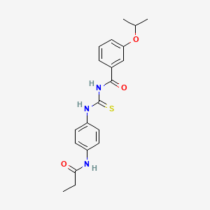 N-[[4-(propanoylamino)phenyl]carbamothioyl]-3-propan-2-yloxybenzamide