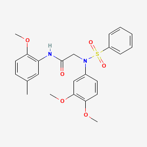 N~2~-(3,4-dimethoxyphenyl)-N~1~-(2-methoxy-5-methylphenyl)-N~2~-(phenylsulfonyl)glycinamide