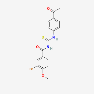 N-[(4-acetylphenyl)carbamothioyl]-3-bromo-4-ethoxybenzamide