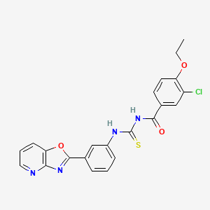 3-chloro-4-ethoxy-N-{[3-([1,3]oxazolo[4,5-b]pyridin-2-yl)phenyl]carbamothioyl}benzamide