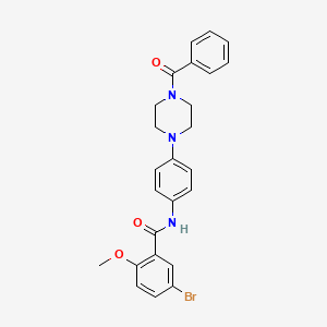 N-[4-(4-benzoylpiperazin-1-yl)phenyl]-5-bromo-2-methoxybenzamide