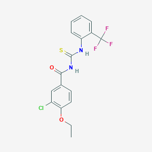 3-chloro-4-ethoxy-N-({[2-(trifluoromethyl)phenyl]amino}carbonothioyl)benzamide