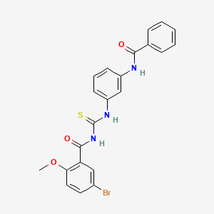 5-bromo-2-methoxy-N-({3-[(phenylcarbonyl)amino]phenyl}carbamothioyl)benzamide