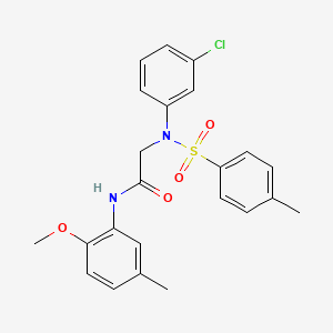 N~2~-(3-chlorophenyl)-N-(2-methoxy-5-methylphenyl)-N~2~-[(4-methylphenyl)sulfonyl]glycinamide