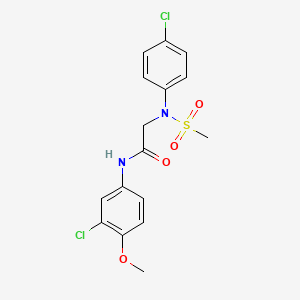 N-(3-chloro-4-methoxyphenyl)-2-(4-chloro-N-methylsulfonylanilino)acetamide