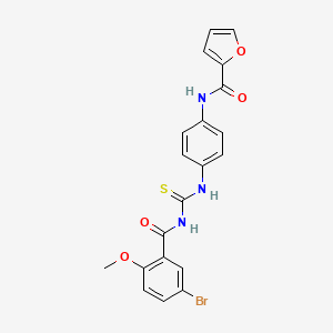 N-[4-({[(5-bromo-2-methoxyphenyl)carbonyl]carbamothioyl}amino)phenyl]furan-2-carboxamide