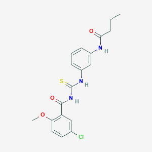 N-({[3-(butyrylamino)phenyl]amino}carbonothioyl)-5-chloro-2-methoxybenzamide