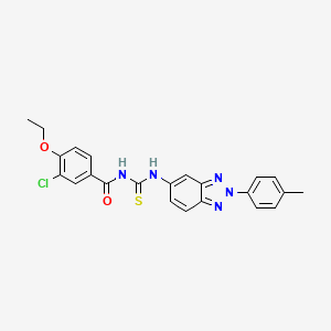 3-chloro-4-ethoxy-N-{[2-(4-methylphenyl)-2H-benzotriazol-5-yl]carbamothioyl}benzamide