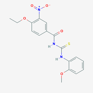 4-ethoxy-N-[(2-methoxyphenyl)carbamothioyl]-3-nitrobenzamide