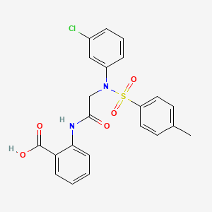 2-({N-(3-chlorophenyl)-N-[(4-methylphenyl)sulfonyl]glycyl}amino)benzoic acid