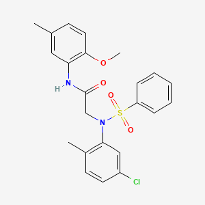 N~2~-(5-chloro-2-methylphenyl)-N~1~-(2-methoxy-5-methylphenyl)-N~2~-(phenylsulfonyl)glycinamide