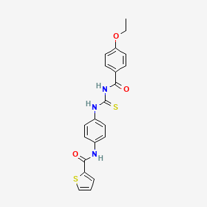 molecular formula C21H19N3O3S2 B3675738 N-[4-[(4-ethoxybenzoyl)carbamothioylamino]phenyl]thiophene-2-carboxamide 