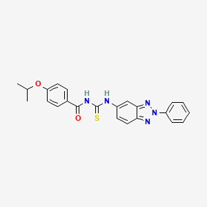 molecular formula C23H21N5O2S B3675741 4-isopropoxy-N-{[(2-phenyl-2H-1,2,3-benzotriazol-5-yl)amino]carbonothioyl}benzamide 