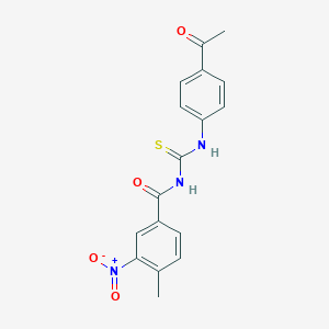 N-[(4-acetylphenyl)carbamothioyl]-4-methyl-3-nitrobenzamide