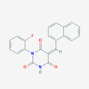 1-(2-fluorophenyl)-5-(1-naphthylmethylene)-2,4,6(1H,3H,5H)-pyrimidinetrione