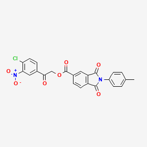 2-(4-chloro-3-nitrophenyl)-2-oxoethyl 2-(4-methylphenyl)-1,3-dioxo-5-isoindolinecarboxylate